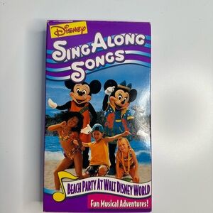 Vintage Disney Sing Along Songs Beach Party at Walt Disney World VHS Tape